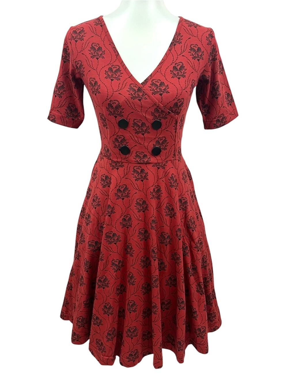 Effie’s Heart Retro Liverpool Double Breasted Military Button Dress Amsterdam